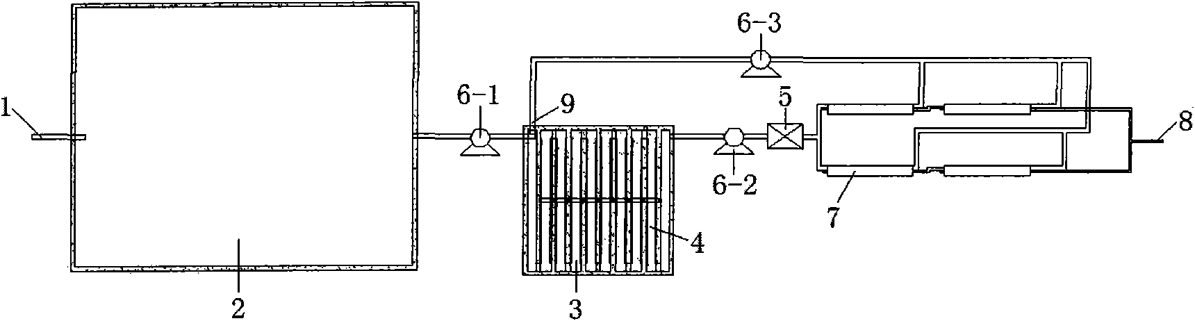 Electrolytic deposition-membrane separation combined treatment device for electrolytic zinc rinse wastewater
