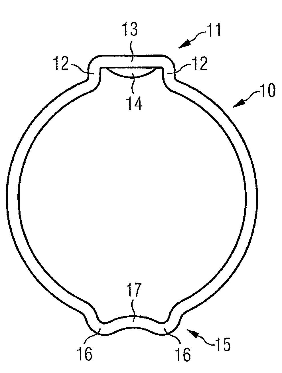 Clamping ring for fastening a gas generating cartridge
