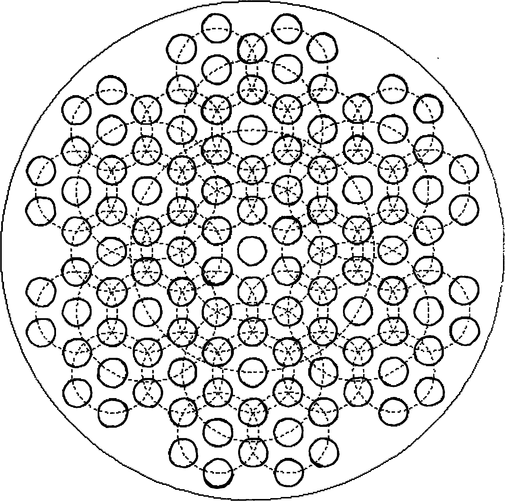 Fractal design method for diamond particle distribution on diamond bit