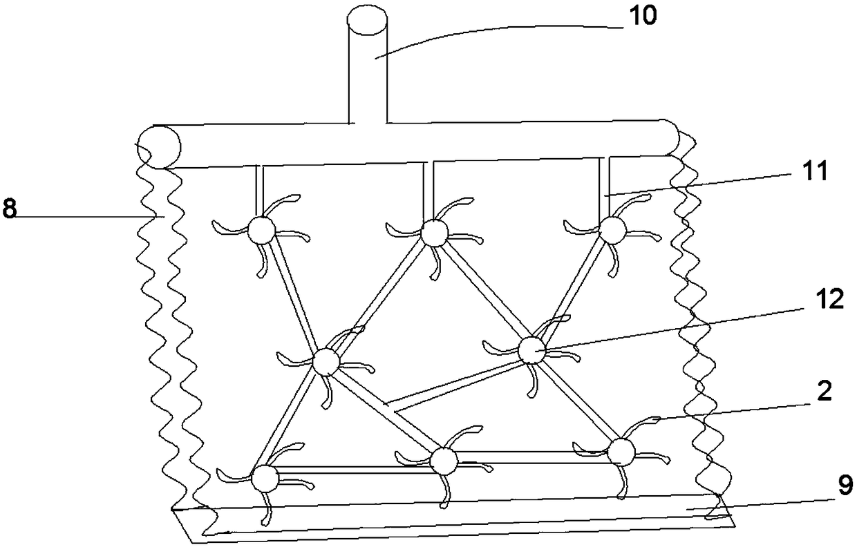 Gas explosion oxygen-filling rotary spraying waterwall device