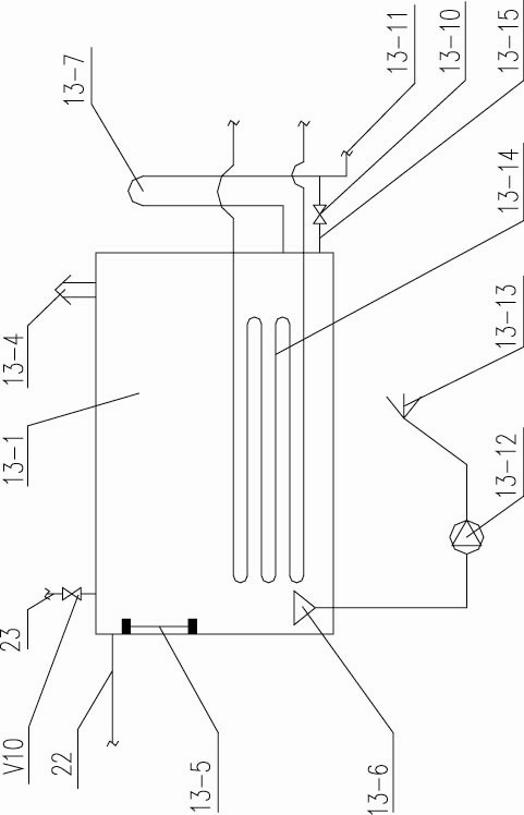 Reclaimed water heat energy recycling and reusing integrated equipment suitable for villa buildings