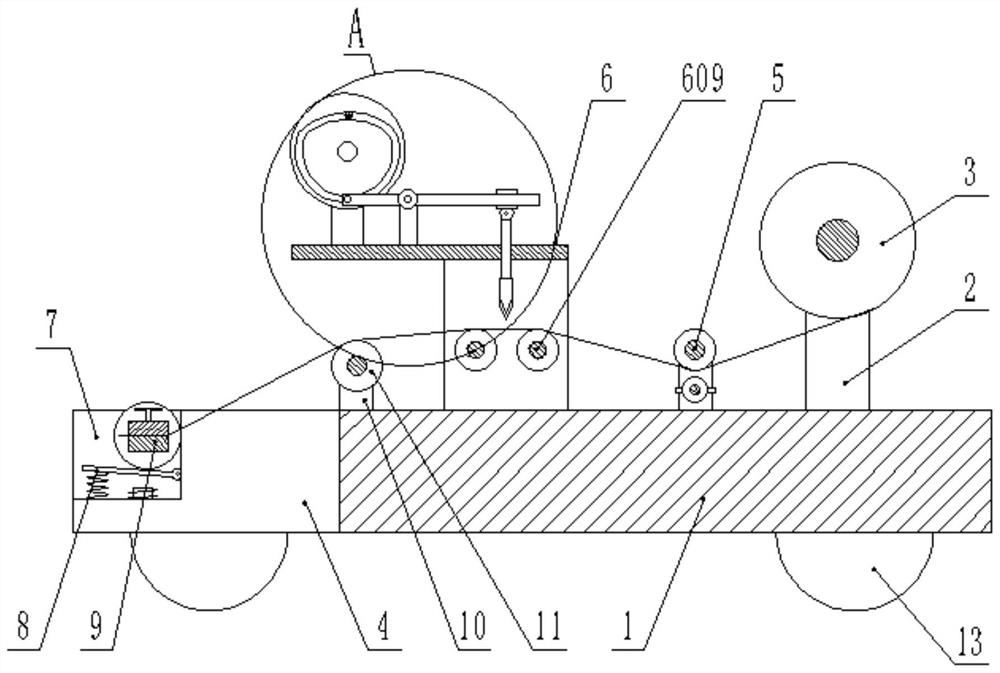 Mulching film laying device for crop heat preservation in agricultural production