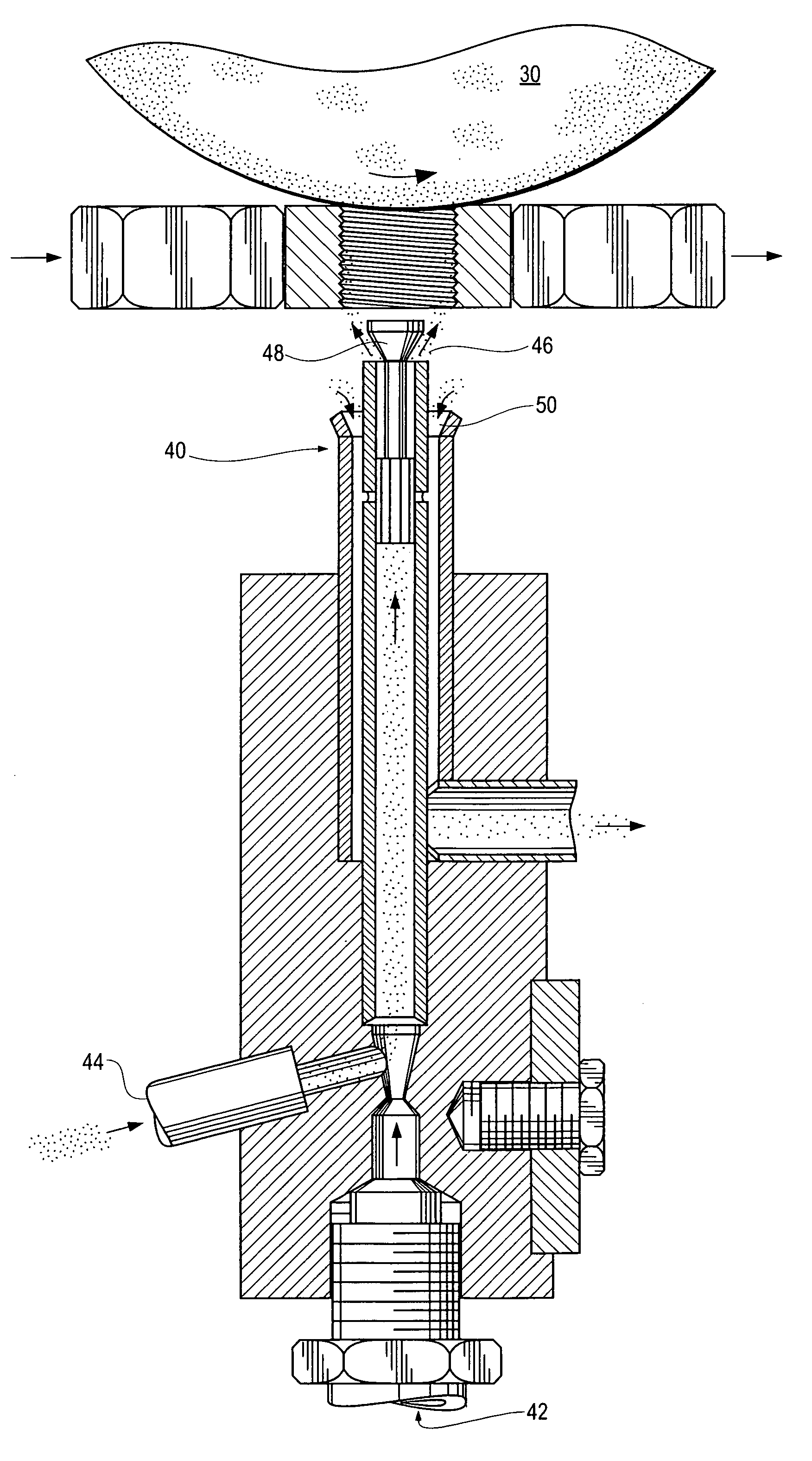Process and apparatus for the application of fluoropolymer coating to threaded fasteners