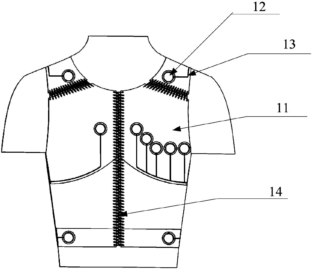Electrocardio garment