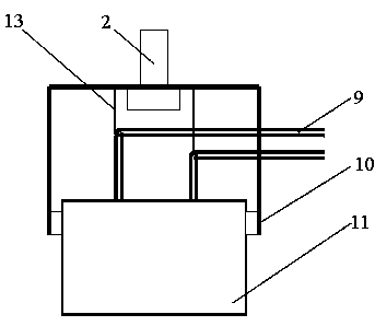 Built-in type electromagnetic stirring device and application method thereof