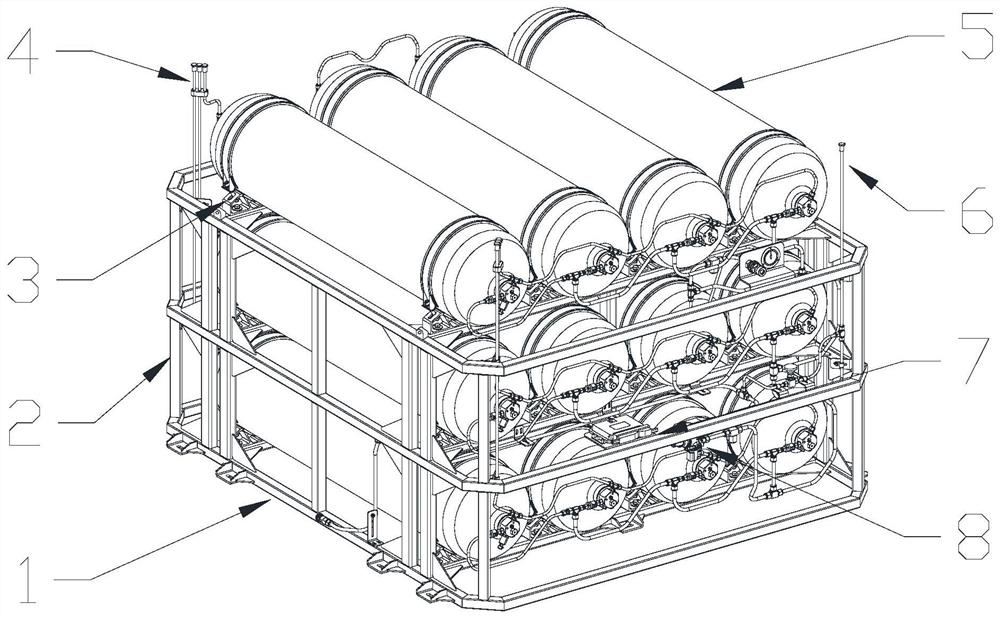 Marine fuel cell hydrogen storage and supply system