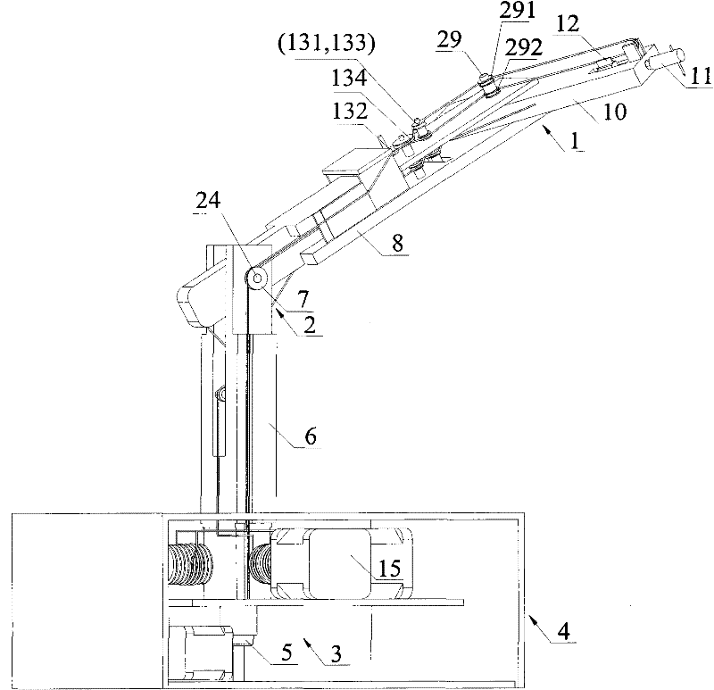 Drawing wire type serial mechanical arm