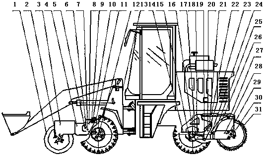 Loader for road construction or road construction maintenance