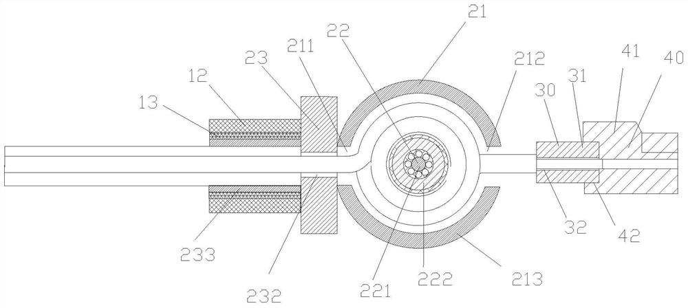 Cable assembly with constraint device, and network cable structure