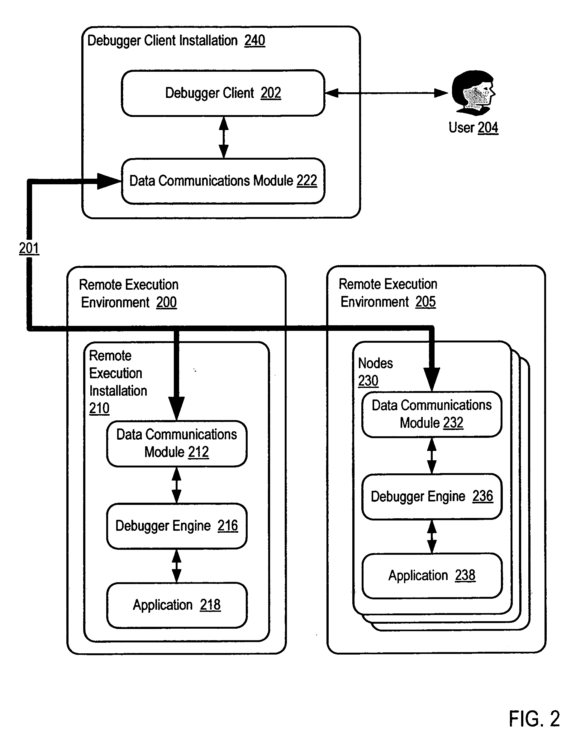 Debugging a computer program in a distributed debugger