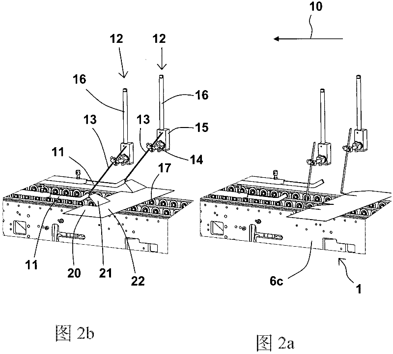 Folding device and method for folding-gluing machine