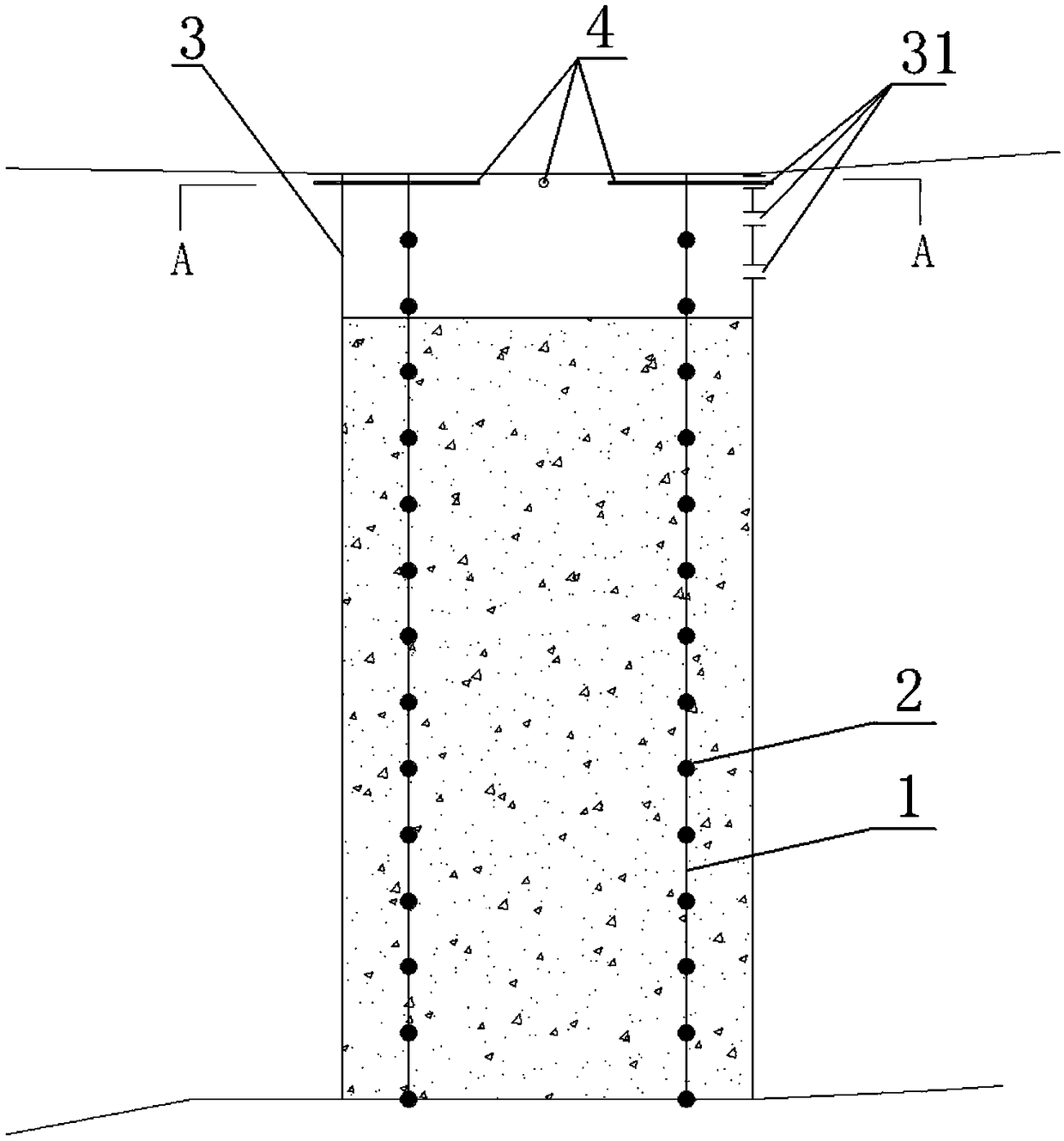 Top filling method for artificial pillar in goaf of mine