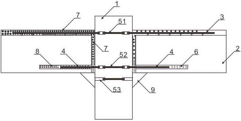 Prefabricated assembly type beam column joint connecting process