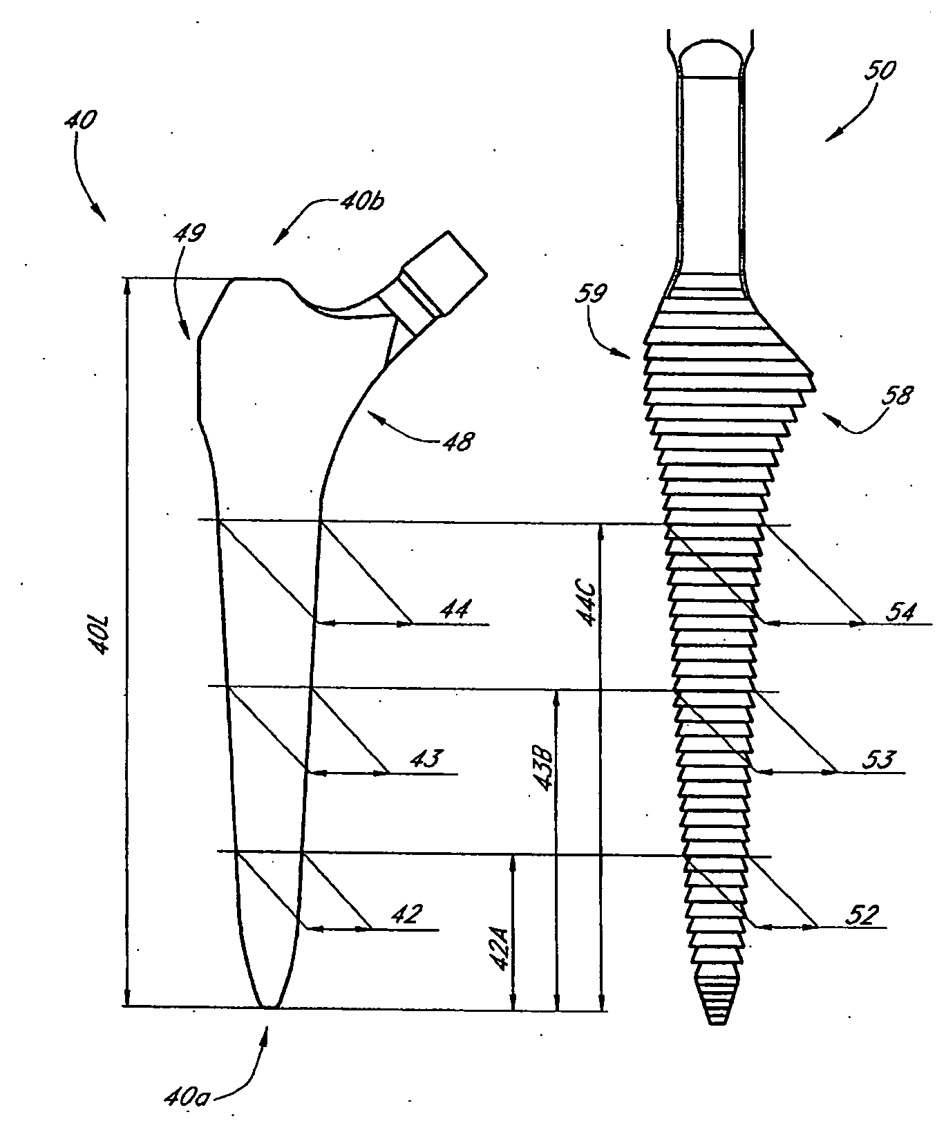 Leaflike shaft of a hip-joint prosthesis for anchoring in the femur