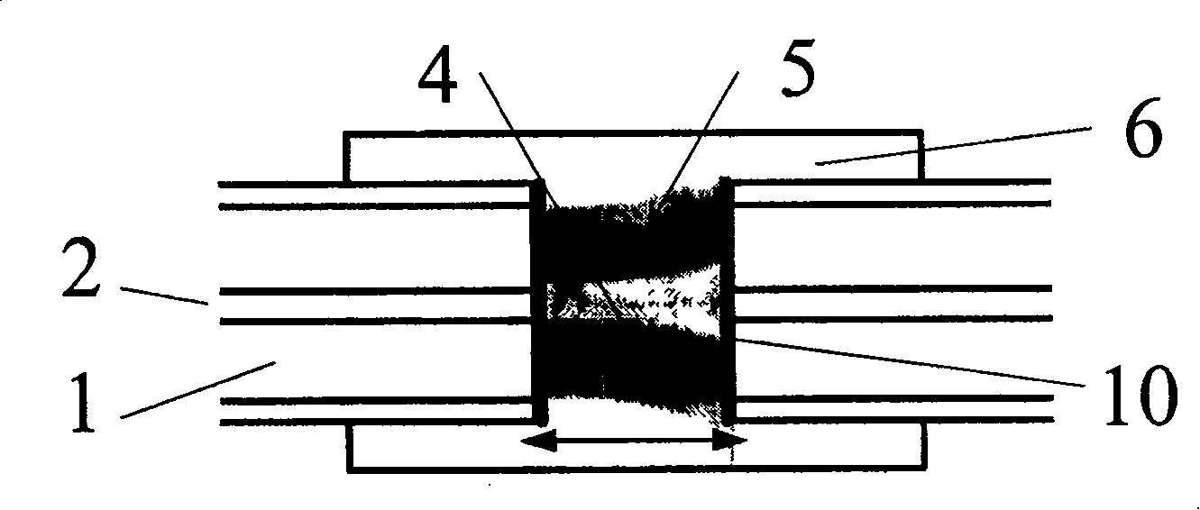 Apparatus for full optical fiber Q-switched laser by using butt joint loss variety