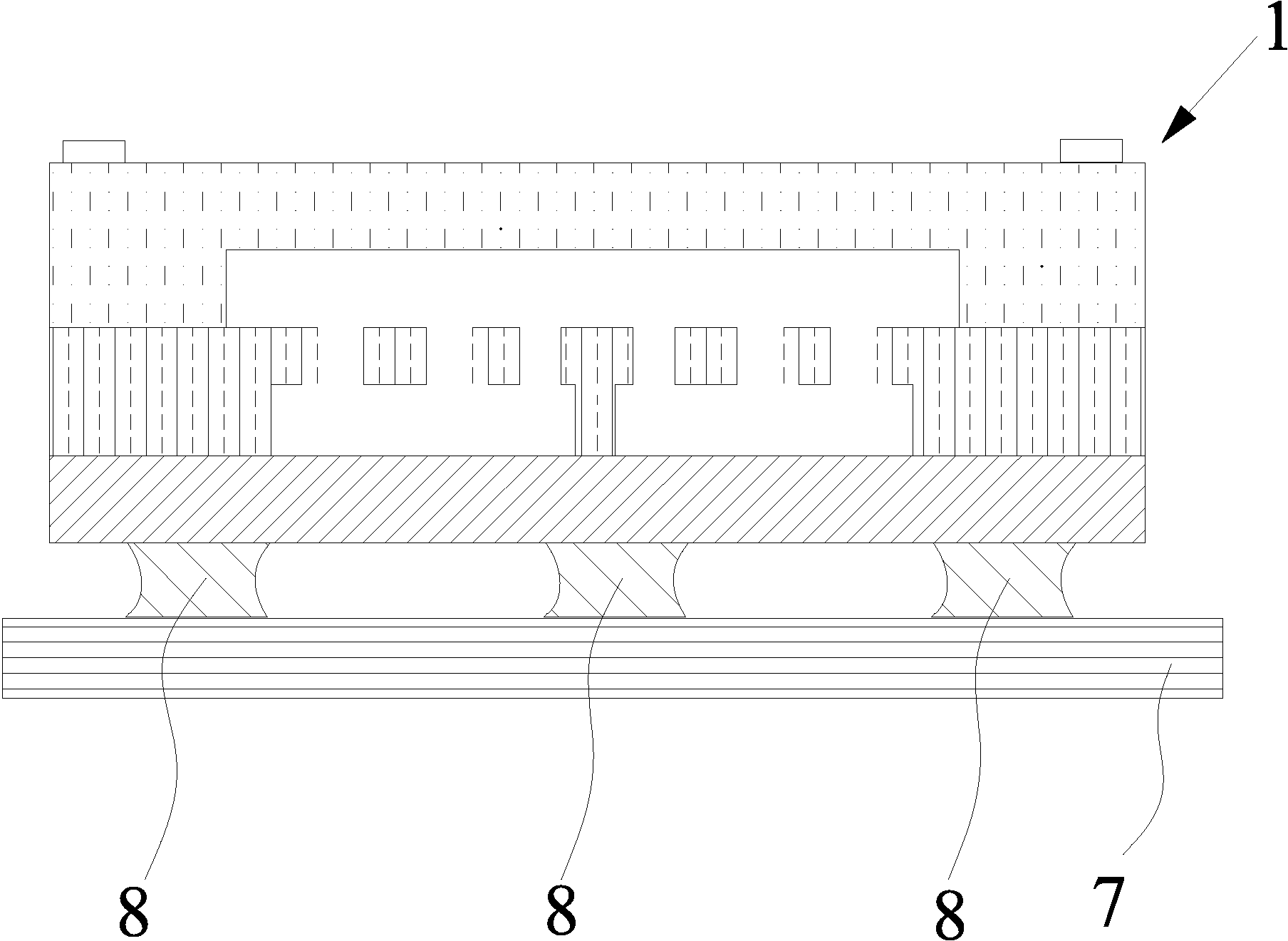 Method for reducing packaging stress of micro-electromechanical system (MEMS) chip through back graphics