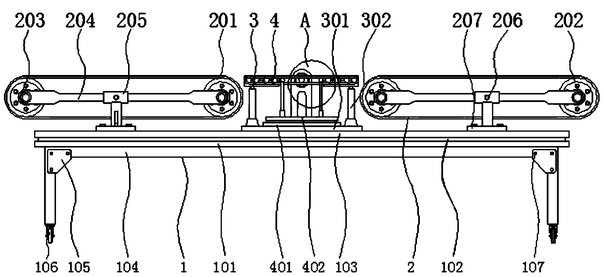 Adjusting and steering device capable of facilitating corrugated paper box conveying