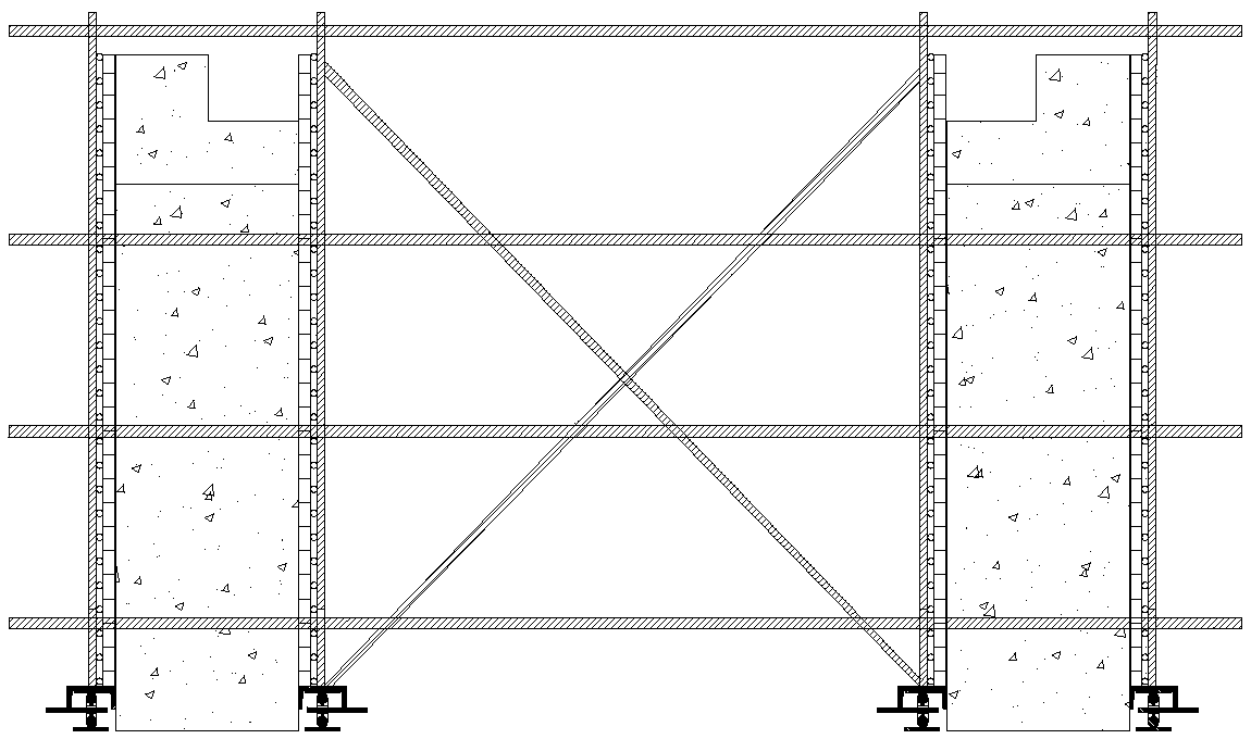 Device and method suitable for cover culvert wall body template moving construction