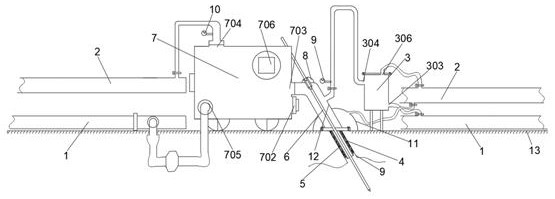 Underground coal mine drilling water draining and gas spraying prevention device and installation method thereof