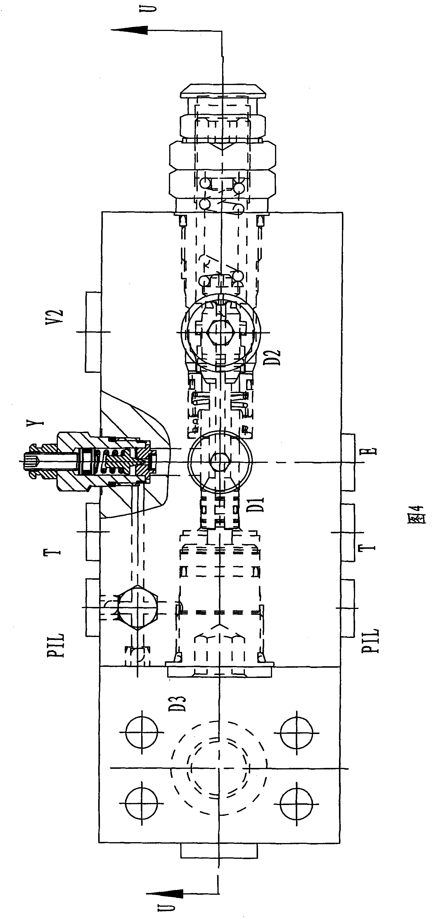 Luffing jib maintaining valve for hydraulic shovel