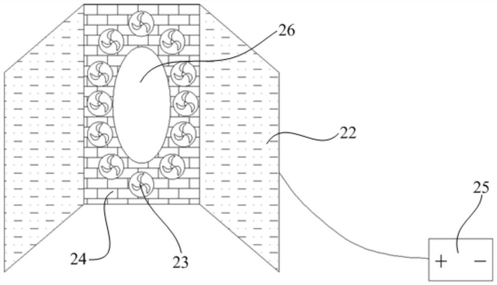 Fishing-light complementary photovoltaic power station and wind energy absorption system thereof