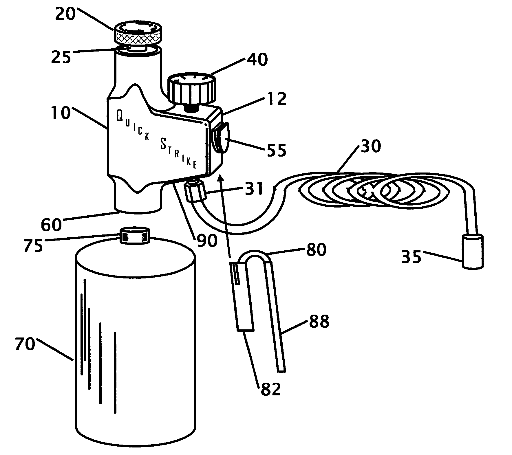 Quick strike pneumatic pressure regulator