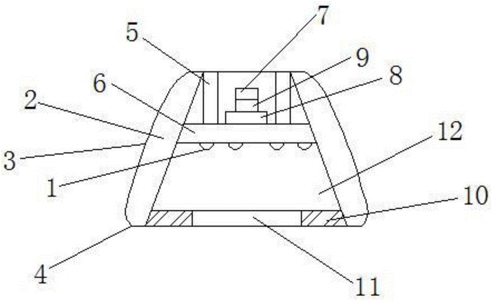 LED light gathering caution lamp