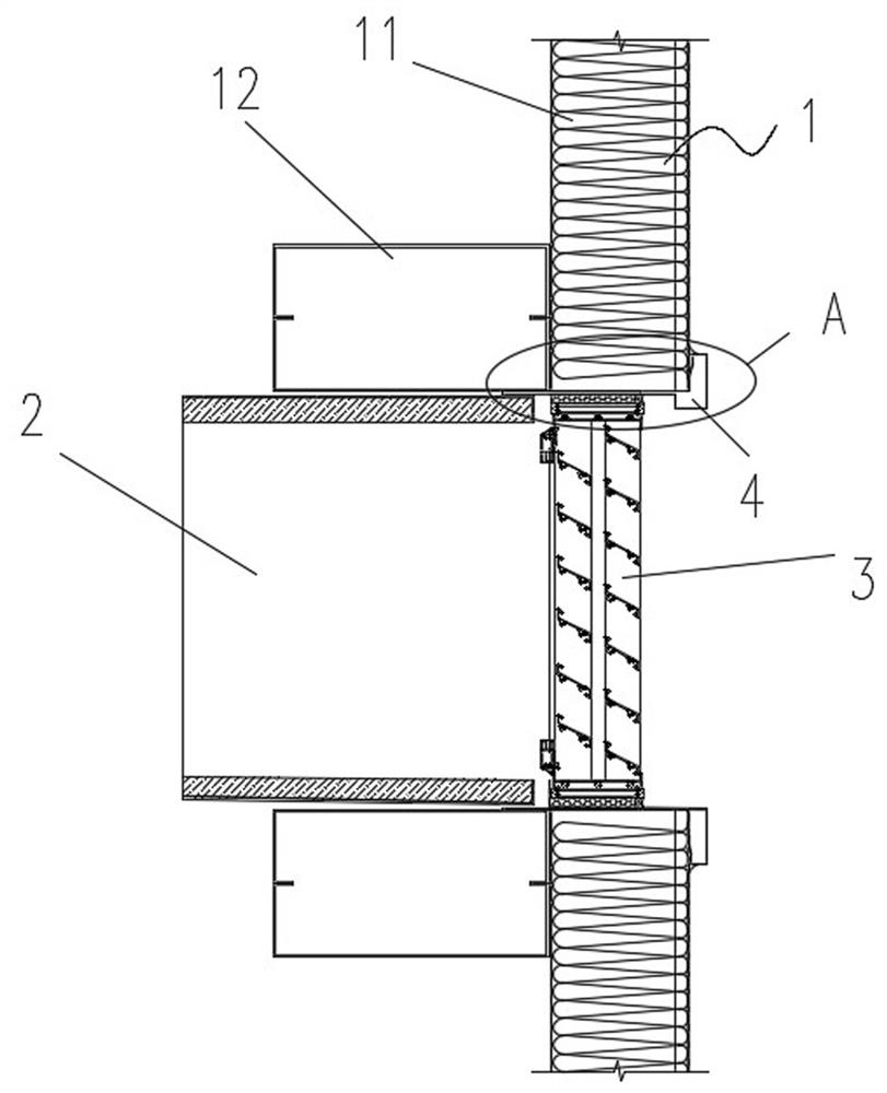 Detachable rainproof shutter structure arranged on outer wall and construction method