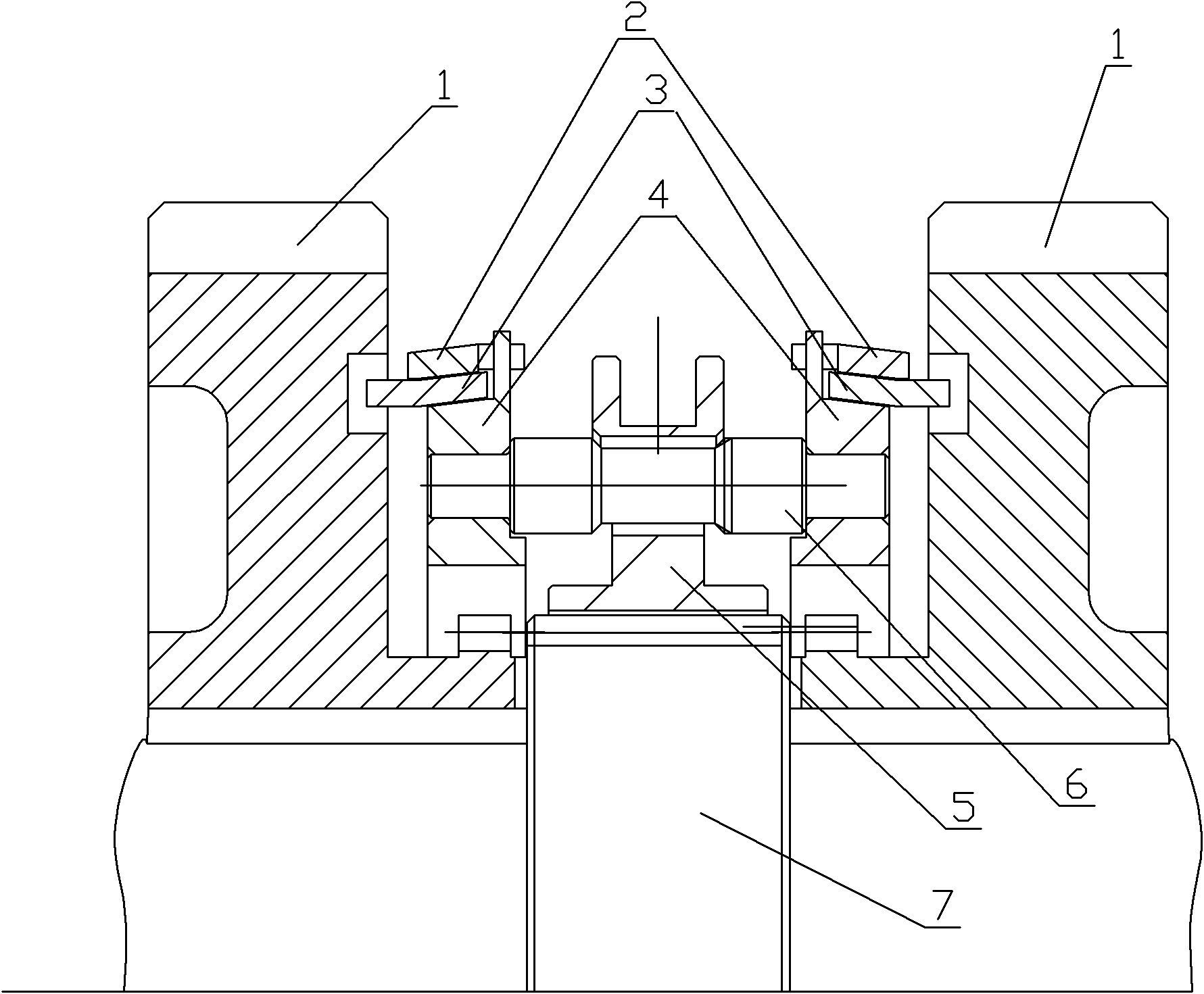 Locking pin type double-cone synchronizer