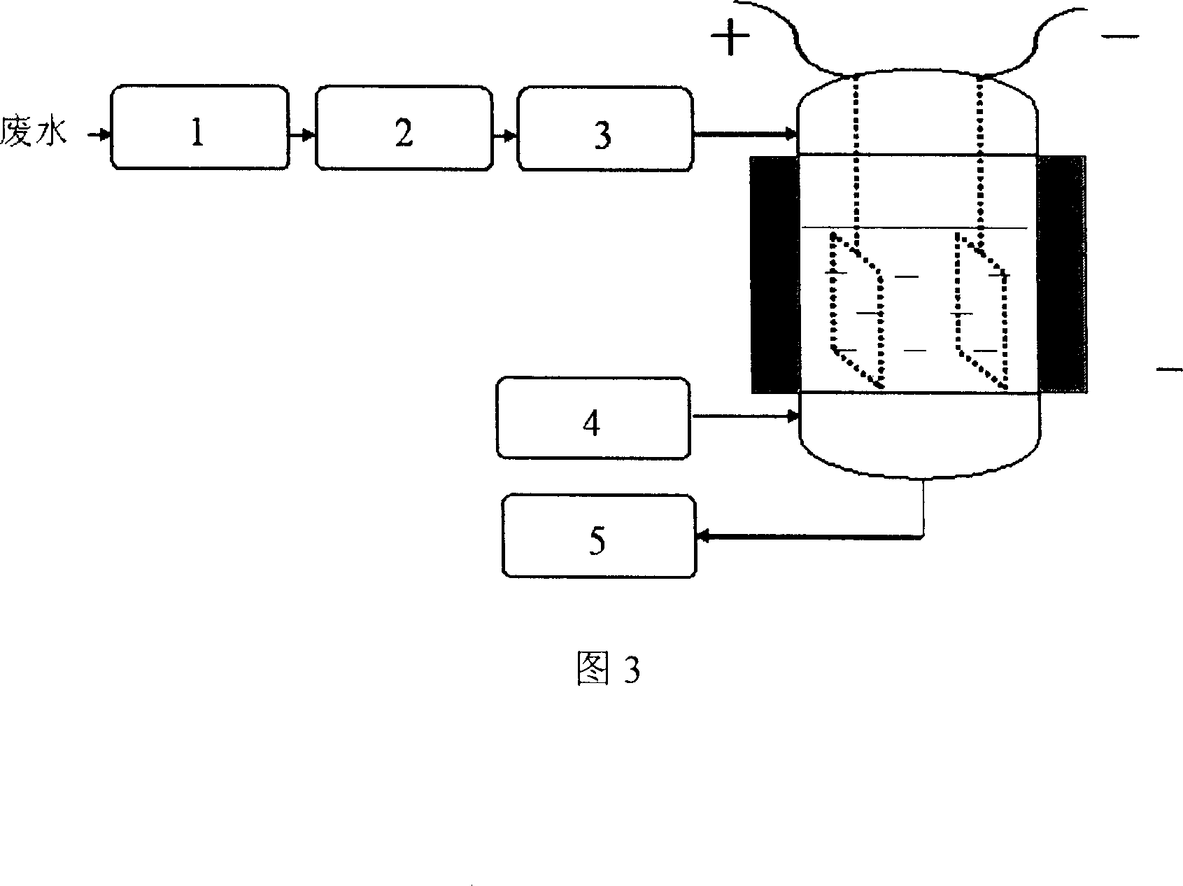 Process of treating refractory organic effluent with free radical and electrically catalyzed reactor therewith