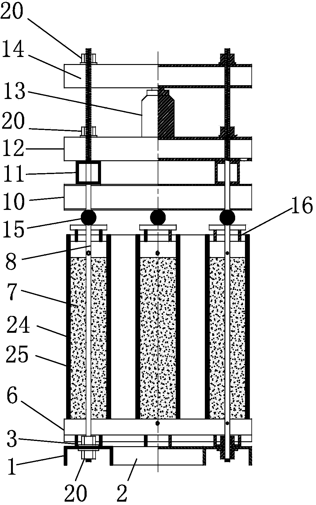 Shield segment erosion test device under chlorine salt environment and load coupling effects