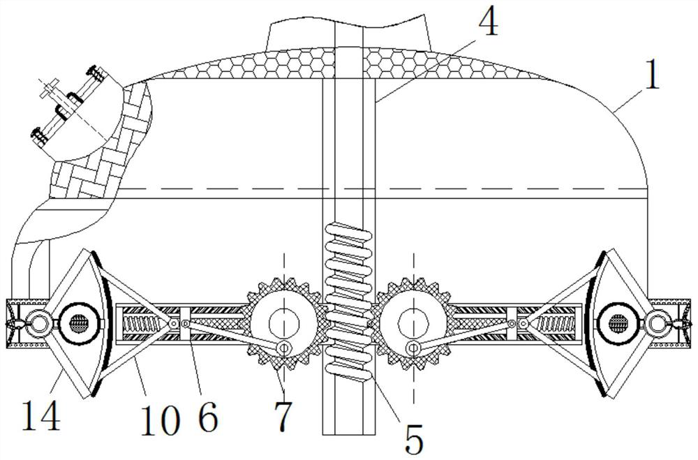 Auxiliary equipment for increasing oxygen dissolving efficiency of reaction kettle by utilizing rotating force