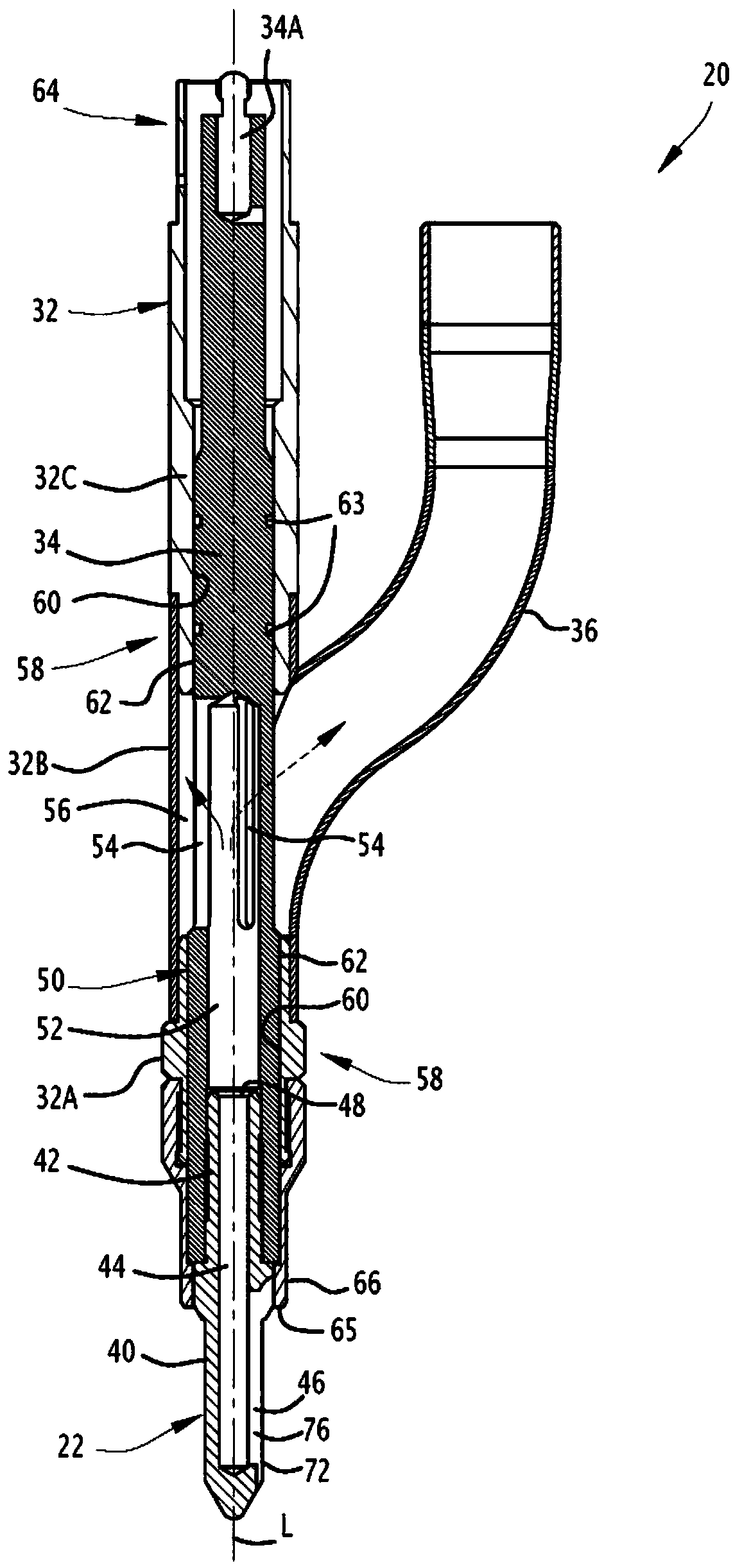 Device and method for underwater repair of a hole of a nuclear reactor part