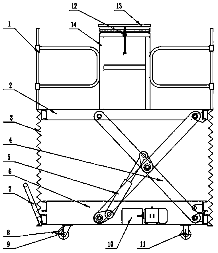 Lifting platform for high-altitude operation machining