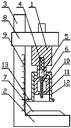 Shore durometer for detecting plastic hardness