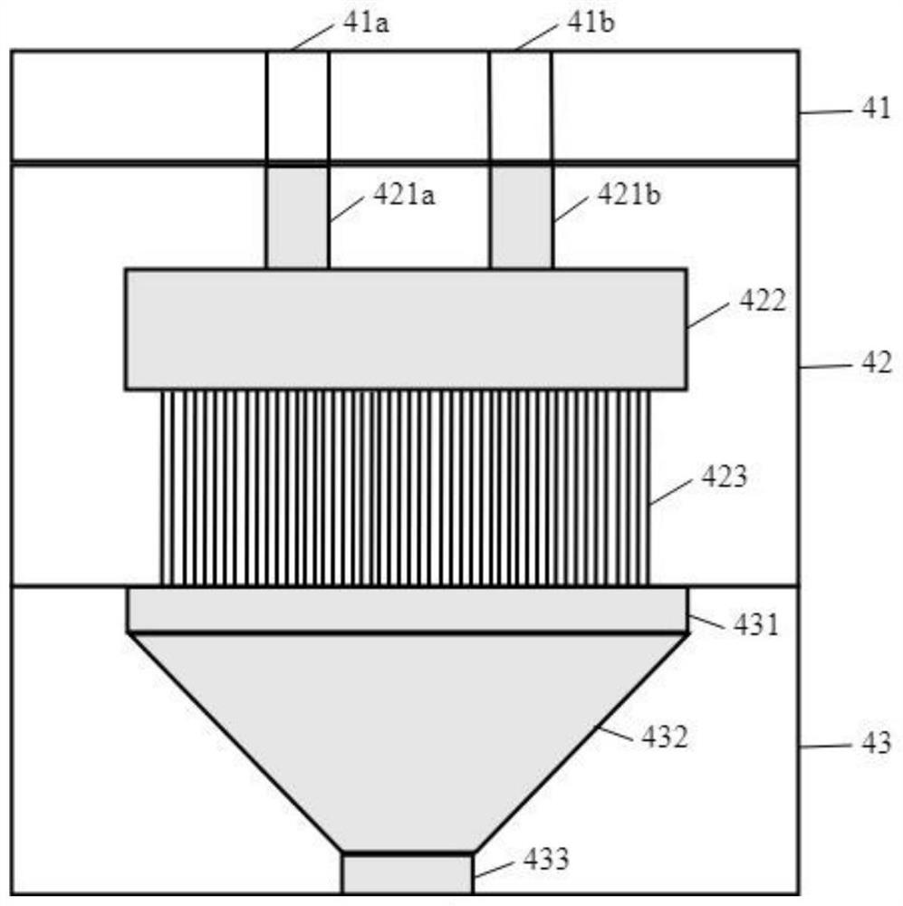 Mixed fiber filament superfine fiber non-woven material as well as preparation method and application thereof