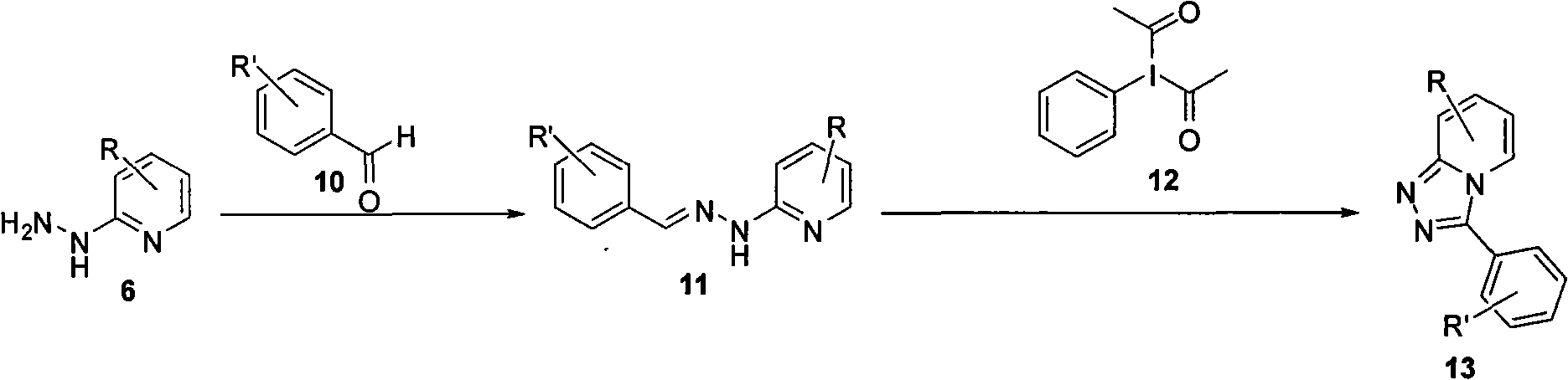 Synthesis method of triazol pyridine ring compound