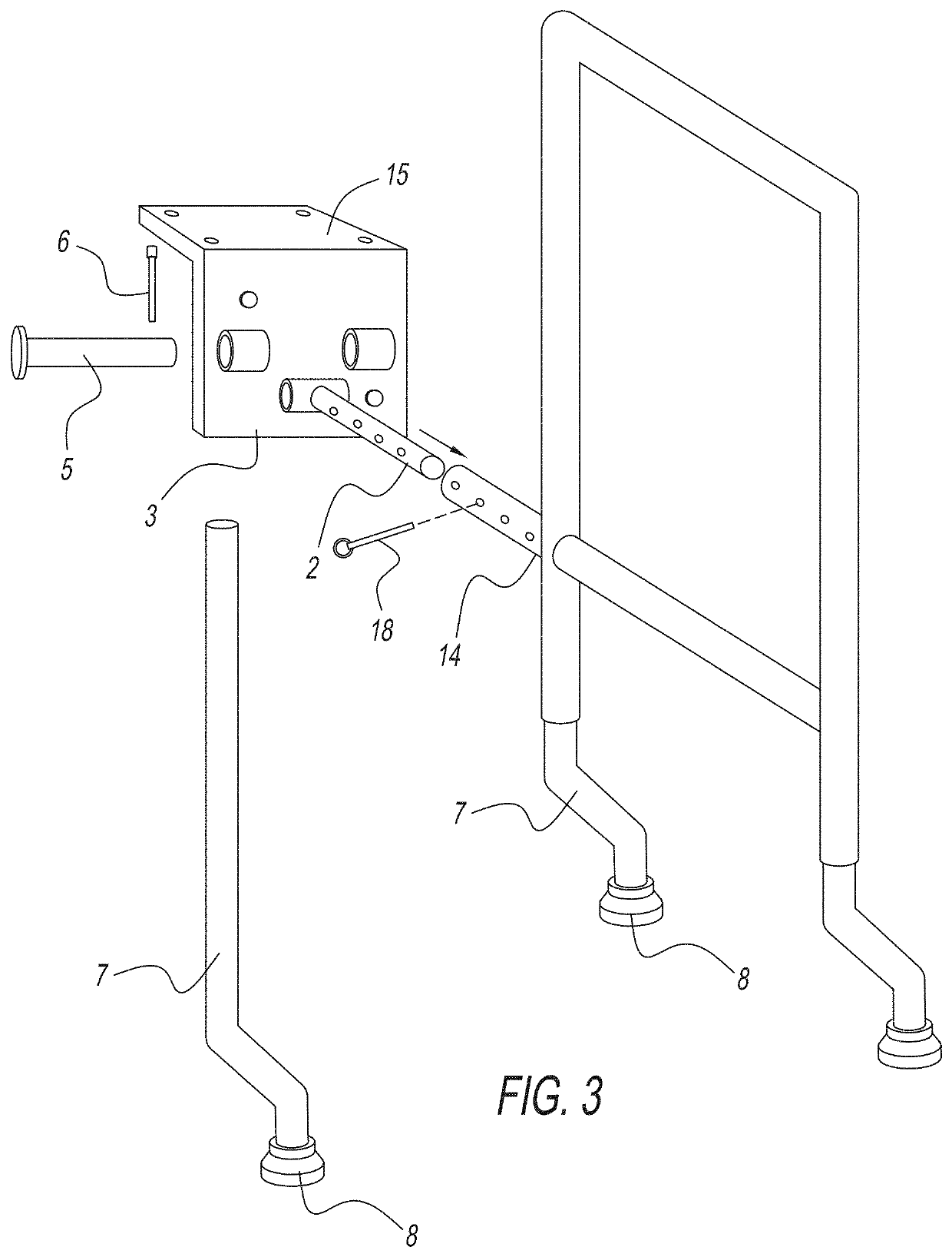Watercraft stabilizing device for personnel boarding or exiting
