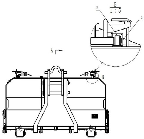 Detachable door of garbage transfer box for top feeding