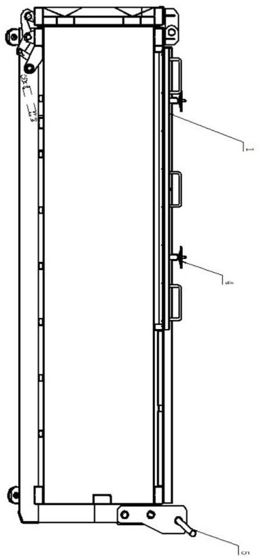 Detachable door of garbage transfer box for top feeding