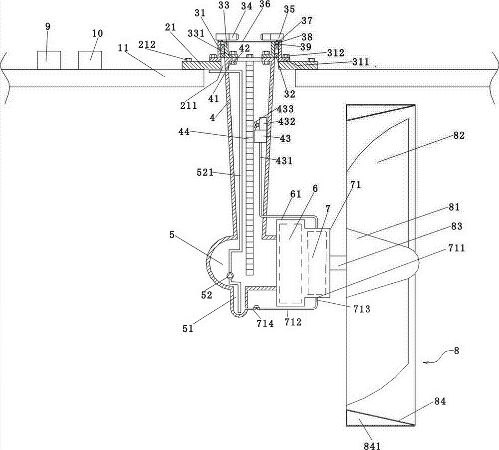 Water flow power generating device