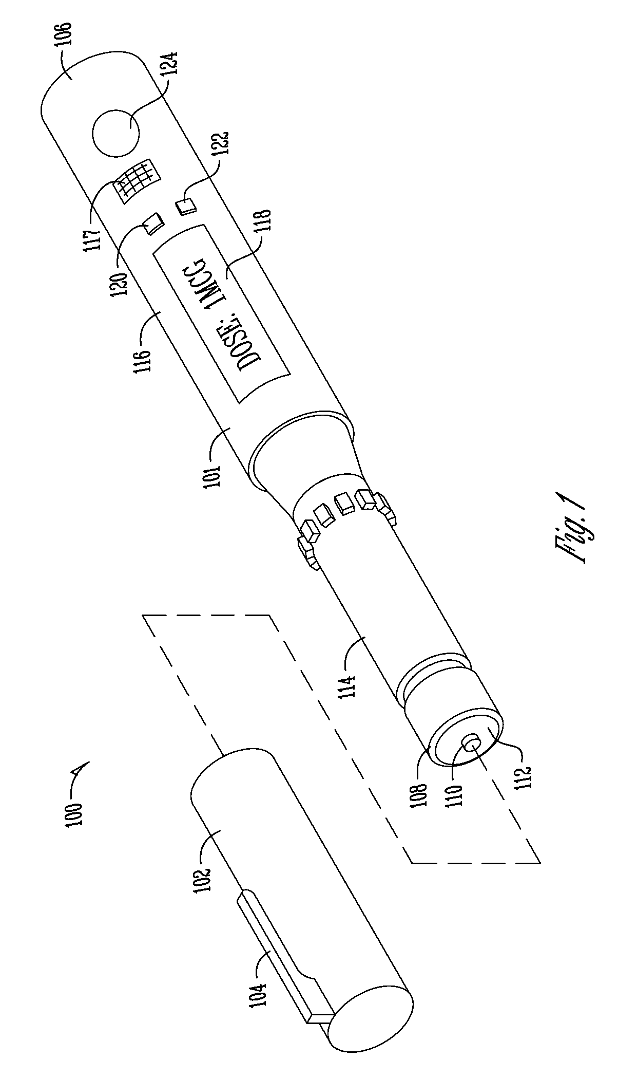 Self-contained medication injection system and method