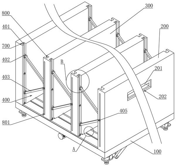 A prefabricated building cold-formed thin-walled light steel skeleton transfer device