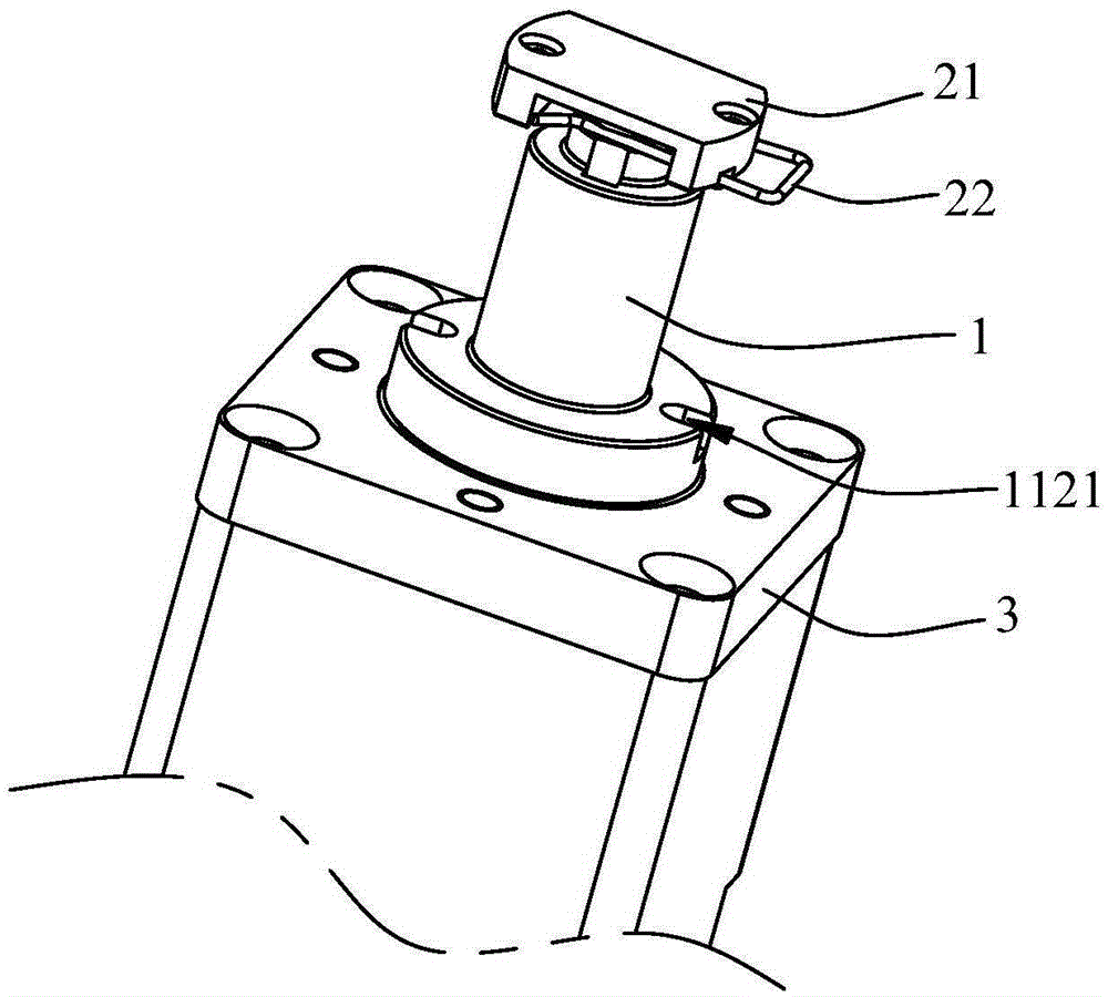 Connecting component for motor and peristaltic pump