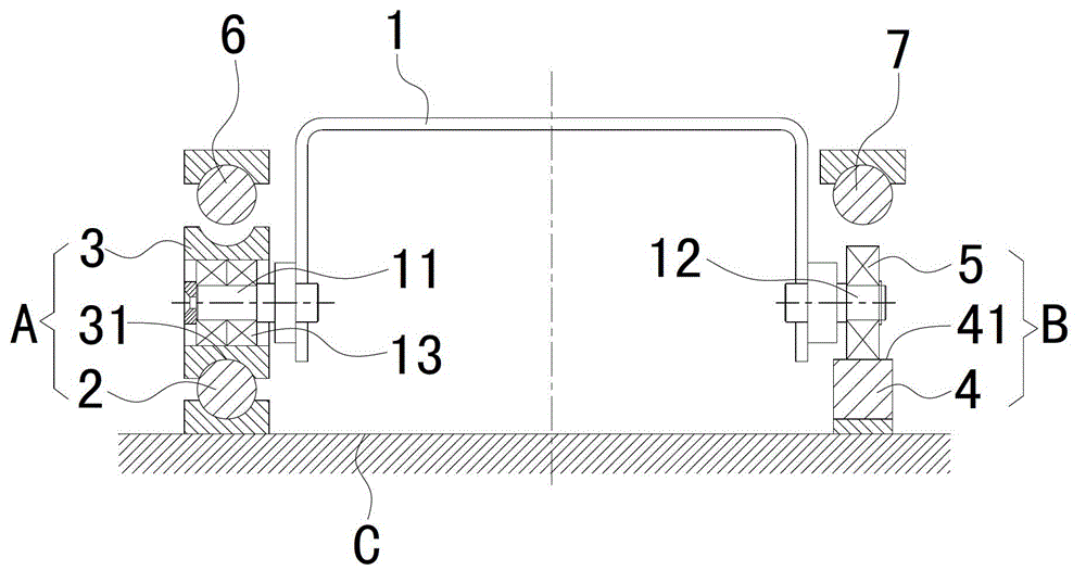 Horizontal movement device for hoisting machine