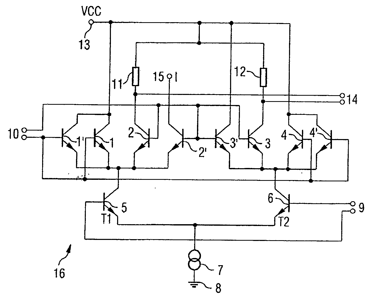 Amplifier arrangement and control loop having the amplifier arrangement