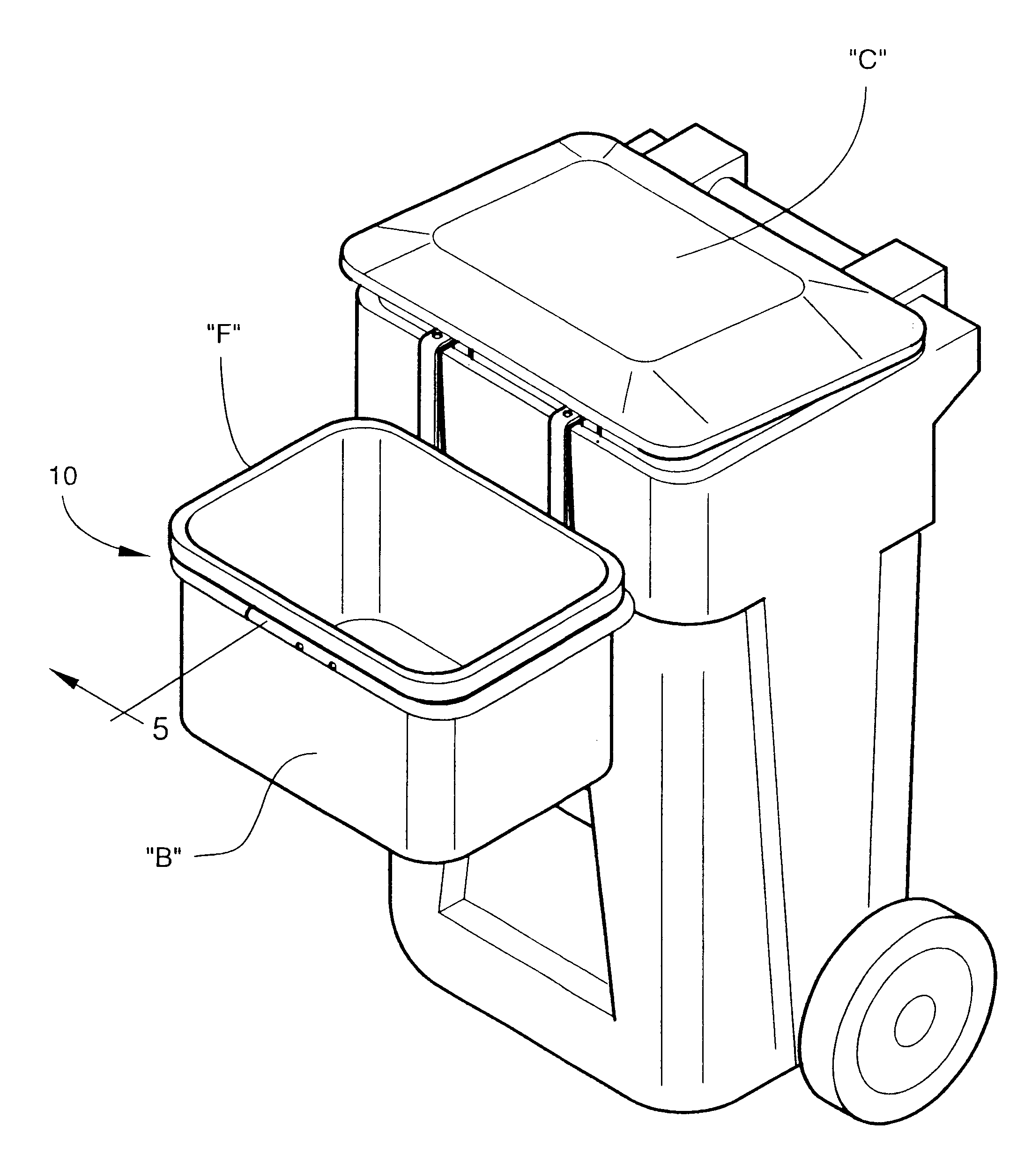 Bin Carrier attachment for a portable waste container