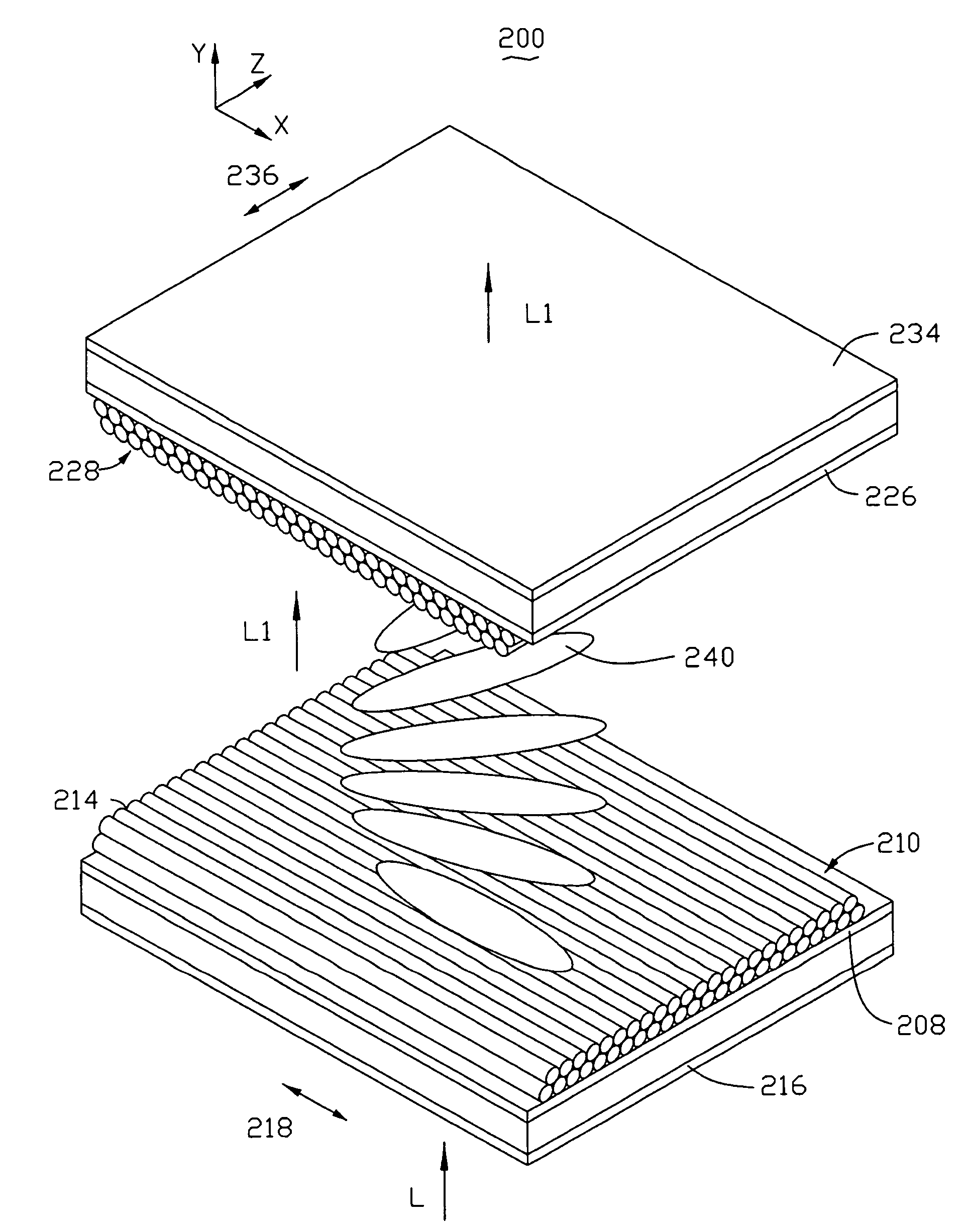 Liquid crystal display and manufacturing method therefor comprising alignment films of oriented carbon nanotubes
