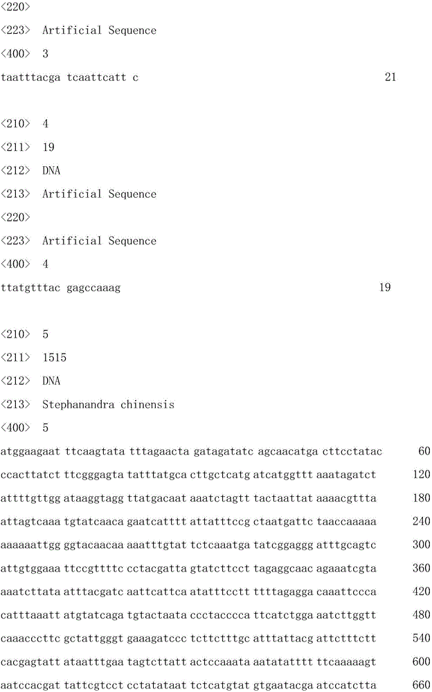 Method of using genes for species identification of plants