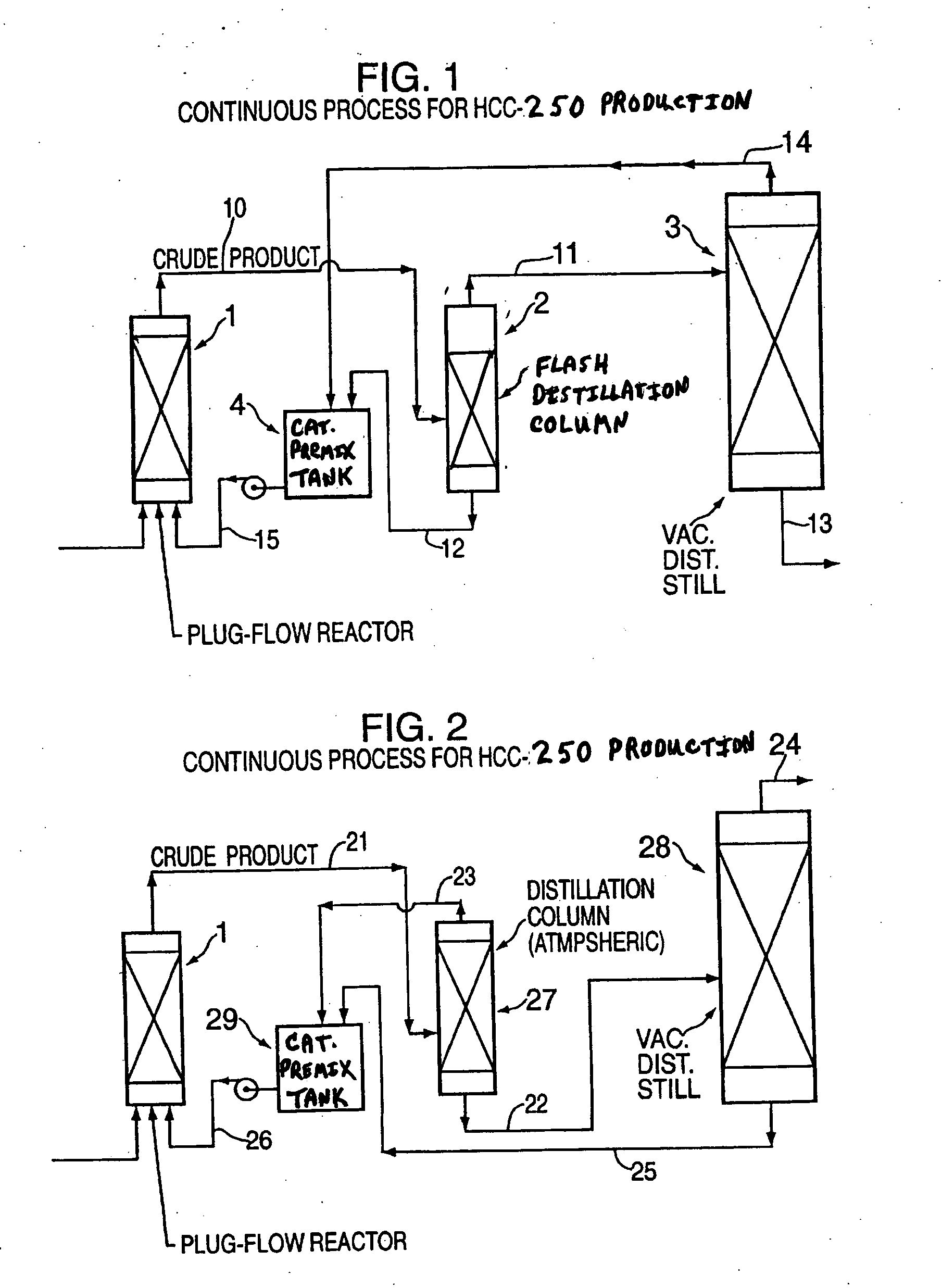 Continuous process for preparing halogenated compounds